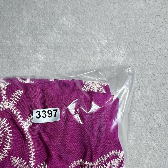 Solitaire Tunic Top Medium Floral Embroidered Scallop Trim Pullover Boho Blouse - Picture 11 of 11